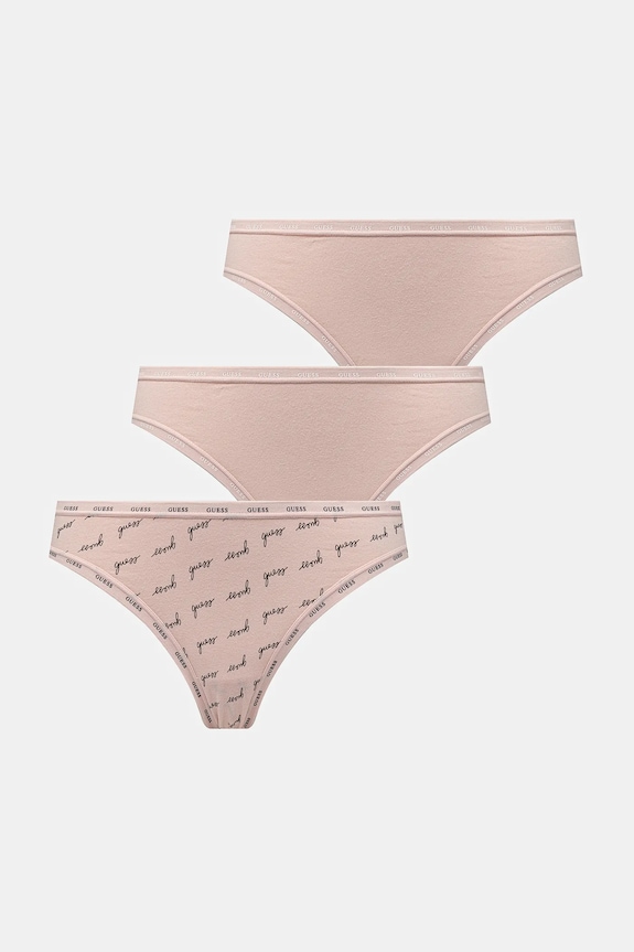 Kalhotky Guess 3-pack potisk růžová O5RG14.K6YW1