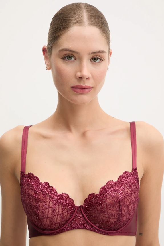 Guess reggiseno EBBY semplice granata O5RC22.KCNR0