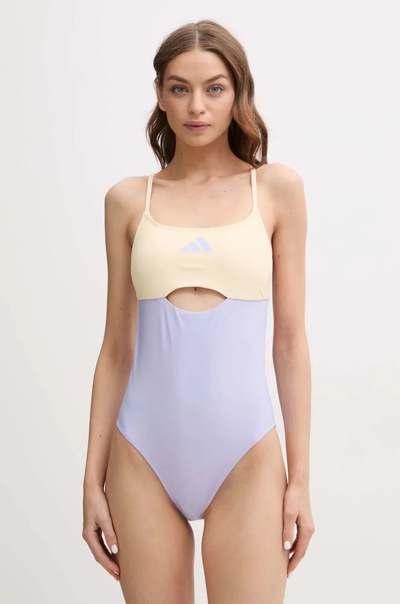 adidas jednoczęściowy strój kąpielowy X-BACK CB SUIT wzorzyste fioletowy JE4370