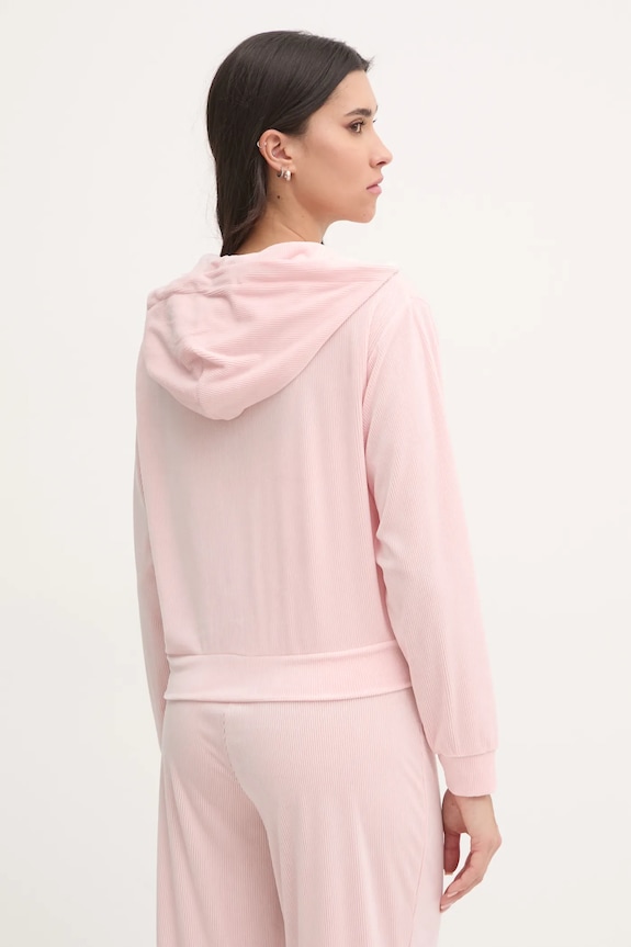Abbigliamento Juicy Couture felpa notte LIV RIB VELOUR HOODIE JCLBJ125503 rosa