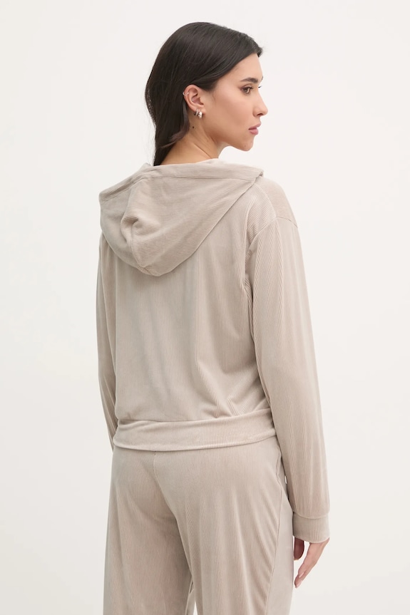 Одяг Піжамна кофта Juicy Couture LIV RIB VELOUR HOODIE JCLBJ125503 бежевий
