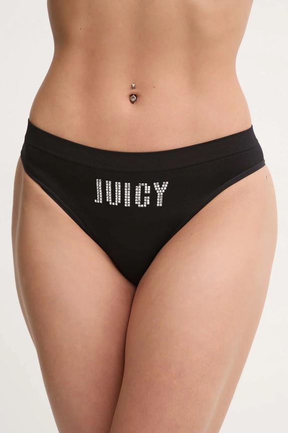Juicy Couture komplet JUICY SLOGAN BRALETTE czarny JCTUS125957