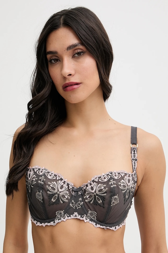 Chantelle sutien din dantelă cu balene gri C26050