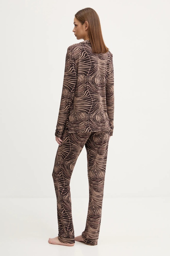 Πουκάμισο πιτζάμας Chantelle καφέ FNB050