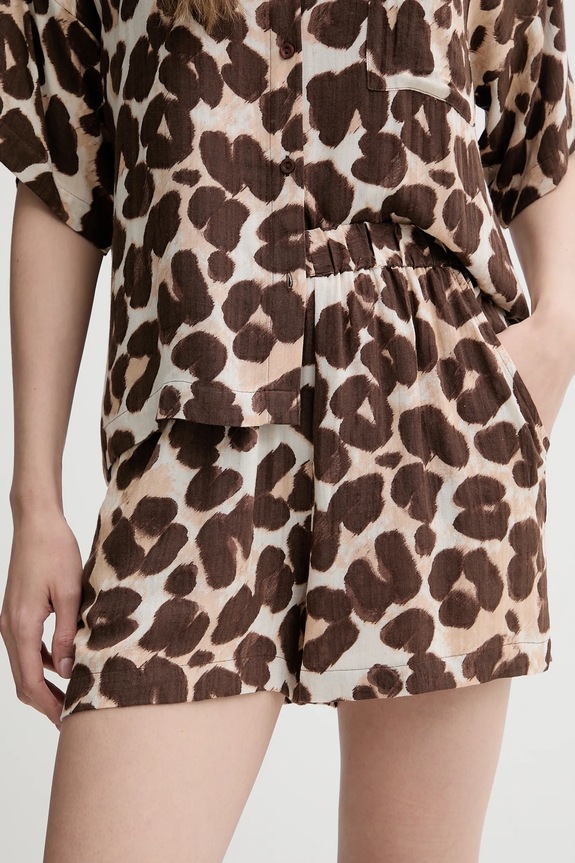 Σορτς πιτζάμας Chantelle ύφασμα καφέ FNAGE5