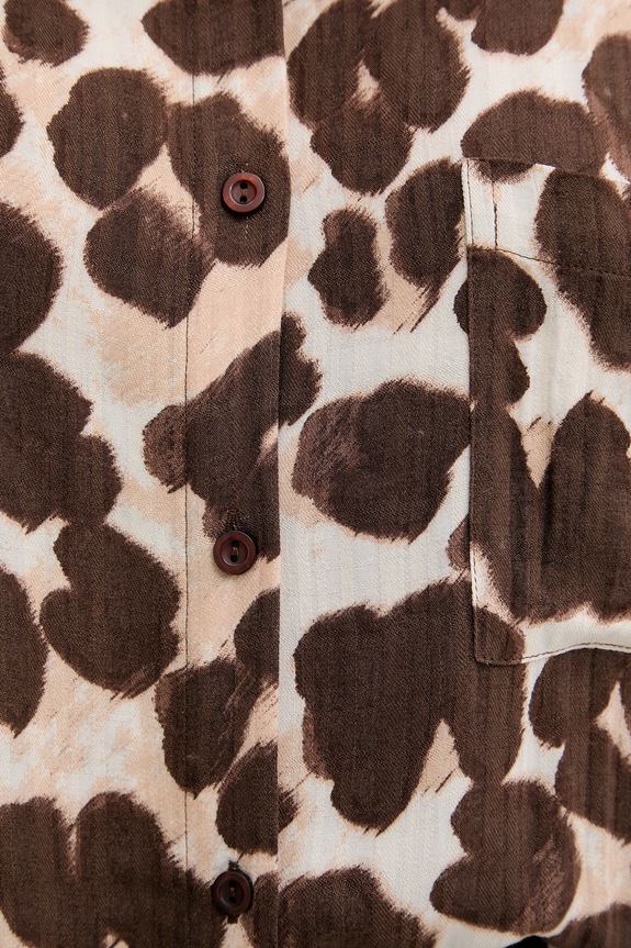 Gornji dio pidžame na zakopčavanje Chantelle smeđa FNAGJ5