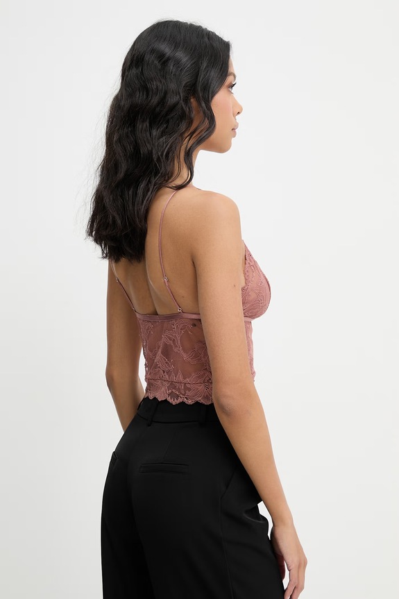 Patrizia Pepe sutien din dantelă 2I0144.A602 roz SS26