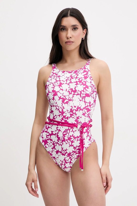 Ολόσωμο μαγιό MICHAEL Michael Kors χωρίς μεταλλικές μπανέλες ροζ MM55120