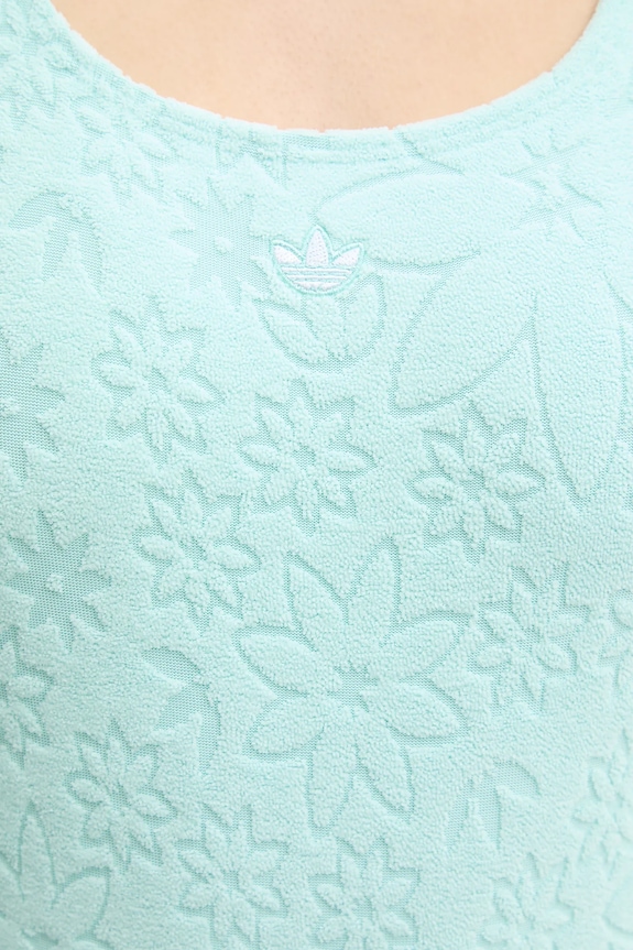 adidas Originals jednoczęściowy strój kąpielowy ESSENTIALS SWMS JG1045 turkusowy