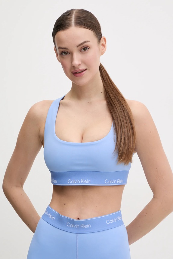 Calvin Klein Performance sutien sport usor rigidizat albastru LVGWS5K138