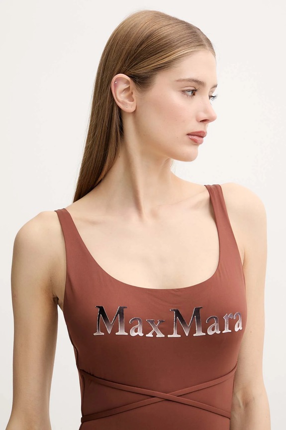 Odzież Max Mara Beachwear jednoczęściowy strój kąpielowy 2516831119600 brązowy