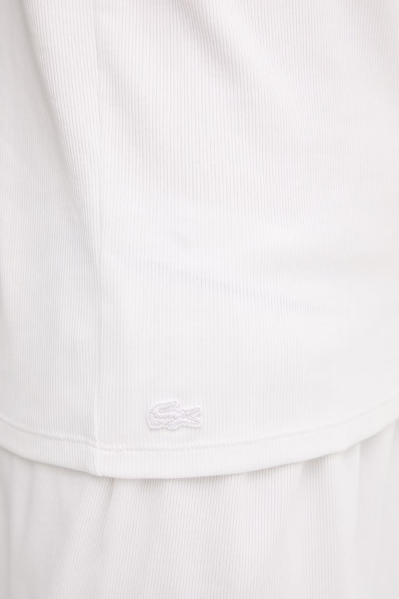 Lacoste piżama dwuczęściowa damska bawełniana z elastanem 4F8400