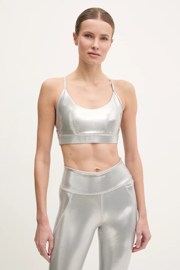 Reebok sportmelltartó LUX Collection melltartó merevítő nélkül ezüst 100214626