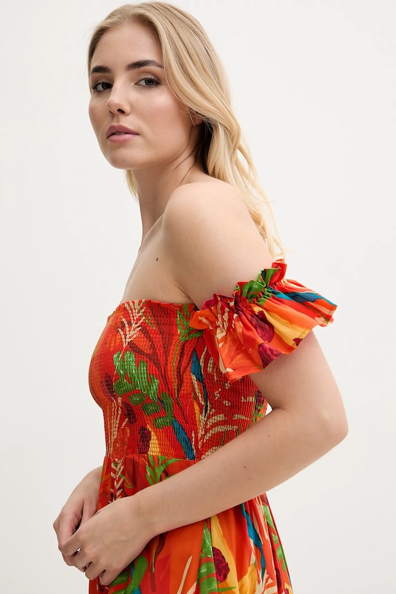 Desigual strandruha BAHAMAS DRESS narancssárga 25SWMW10