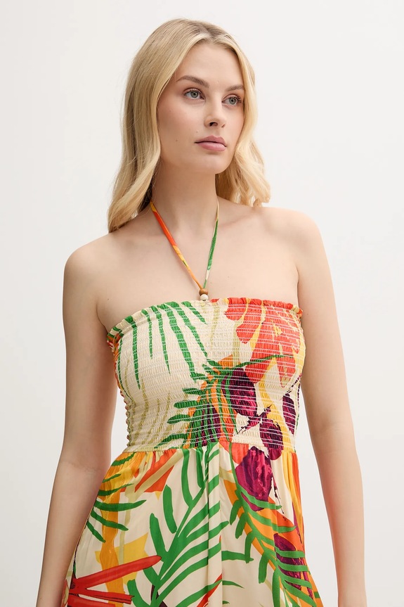 Ολόσωμη φόρμα παραλίας Desigual BAHAMAS JAMPSUIT μπεζ 25SWMW03