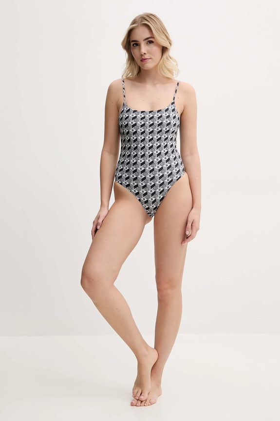 Jednodielne plavky HUGO PURE_SWIMSUIT 50540652 čierna AW25