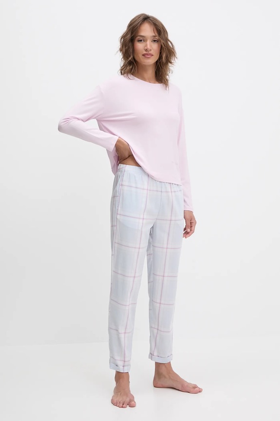 United Colors of Benetton hosszú ujjú pizsama 36MX3M07B rózsaszín SS25