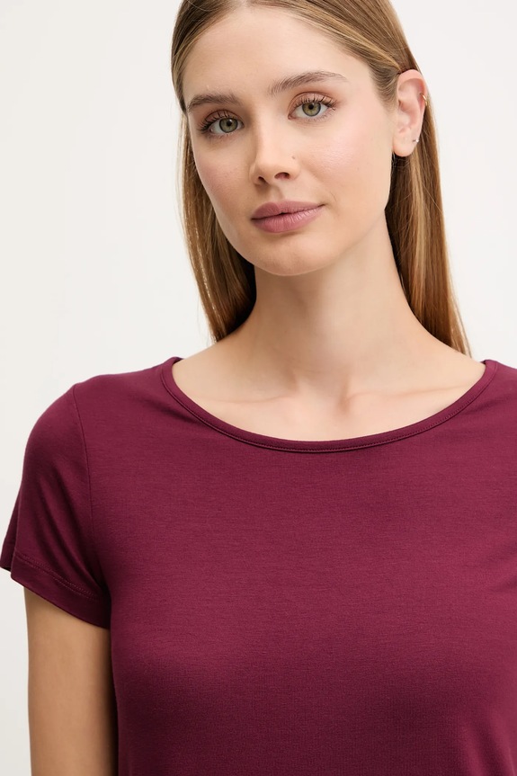 Μπλουζάκι πιτζάμας United Colors of Benetton μπορντό 3Z123M314