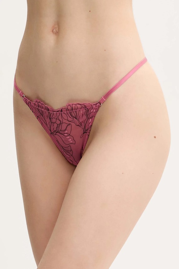 Samsoe Samsoe tanga SAAUDREY csipke rózsaszín F25100130