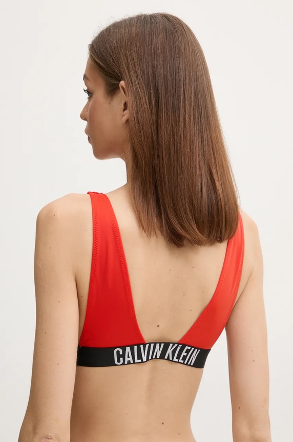 Oblečenie Plavková podprsenka Calvin Klein KW0KW02832 červená
