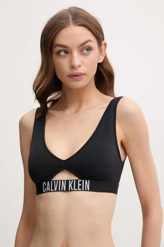 Calvin Klein sutien de baie usor rigidizat negru KW0KW02745