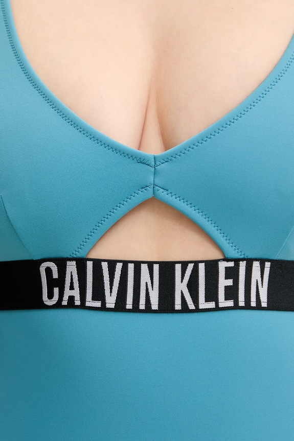 Jednodielne plavky Calvin Klein tyrkysová KW0KW02746
