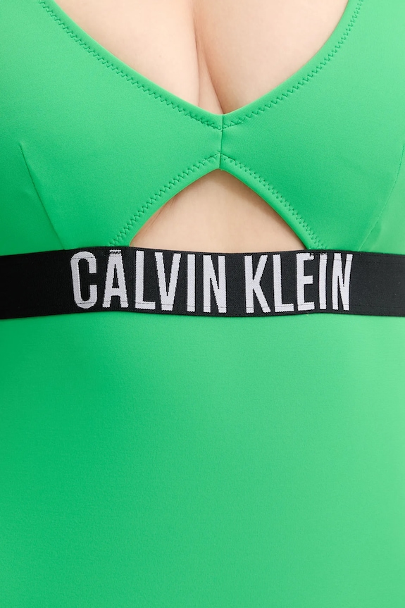 Jednodielne plavky Calvin Klein zelená KW0KW02746