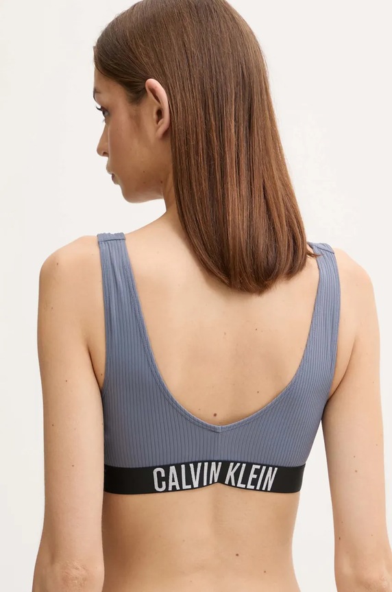 Oblečenie Plavková podprsenka Calvin Klein KW0KW02751 modrá