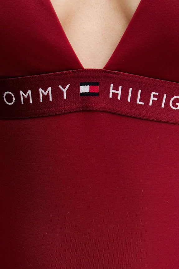 Ολόσωμο μαγιό Tommy Hilfiger μπορντό UW0UW05850