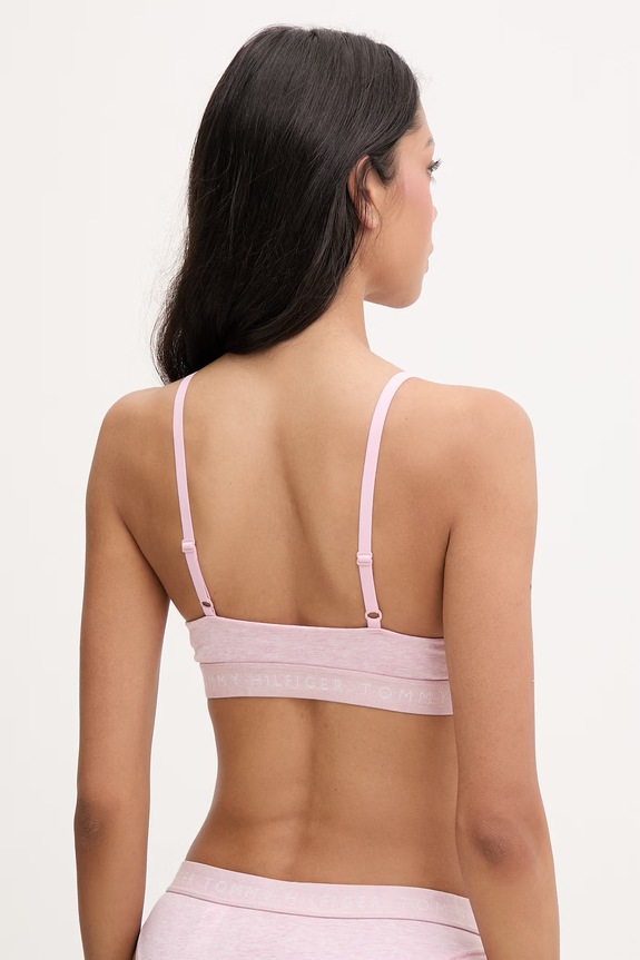 Tommy Hilfiger reggiseno sportivo in cotone con elastan UW0UW05715 rosa AA00