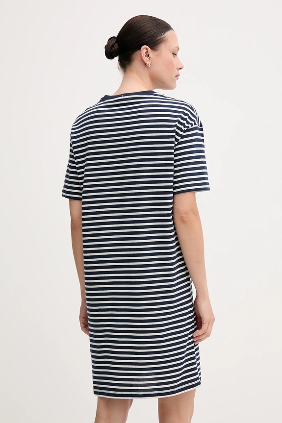 Odzież Tommy Hilfiger sukienka bawełniana UW0UW05937 granatowy