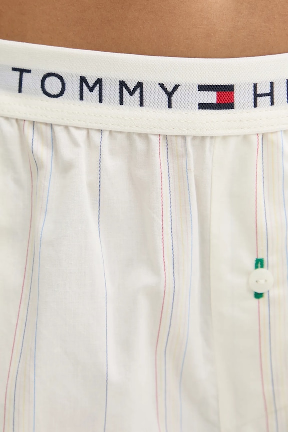 Tommy Hilfiger spodnie piżamowe bawełniane beżowy UW0UW05766