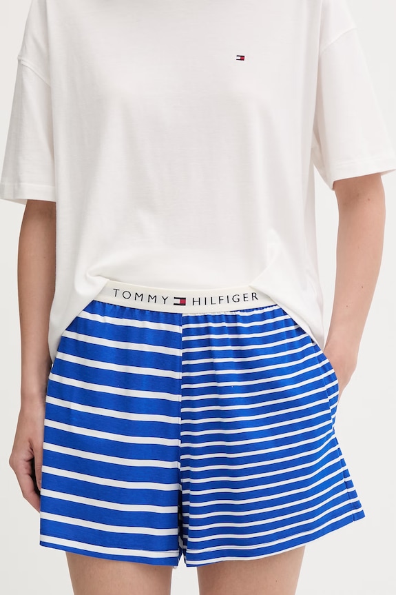 Tommy Hilfiger dvoudílné pyžamo dámské bavlněné bílá UW0UW05760