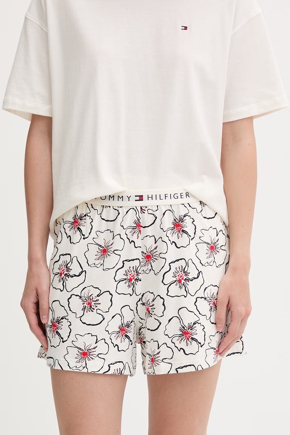 Ρούχα Tommy Hilfiger δύο τεμαχίων γυναικείες βαμβακερές UW0UW05760 μπεζ
