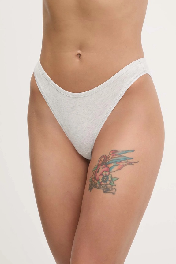 Σλιπ Tommy Hilfiger λεπτό μοτίβο γκρί UW0UW05742