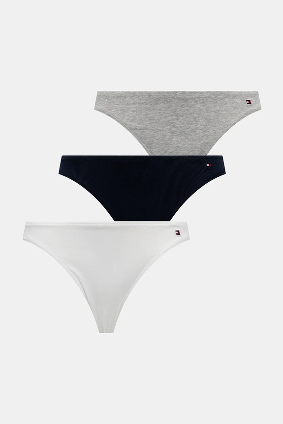 Tommy Hilfiger bugyi 3 db sima szürke UW0UW05753