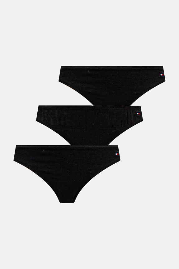 Kalhotky Tommy Hilfiger 3-pack kalhotky černá UW0UW05753