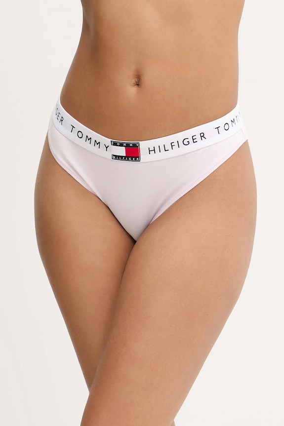 Σλιπ Tommy Hilfiger πλεκτό ύφασμα ροζ UW0UW06038