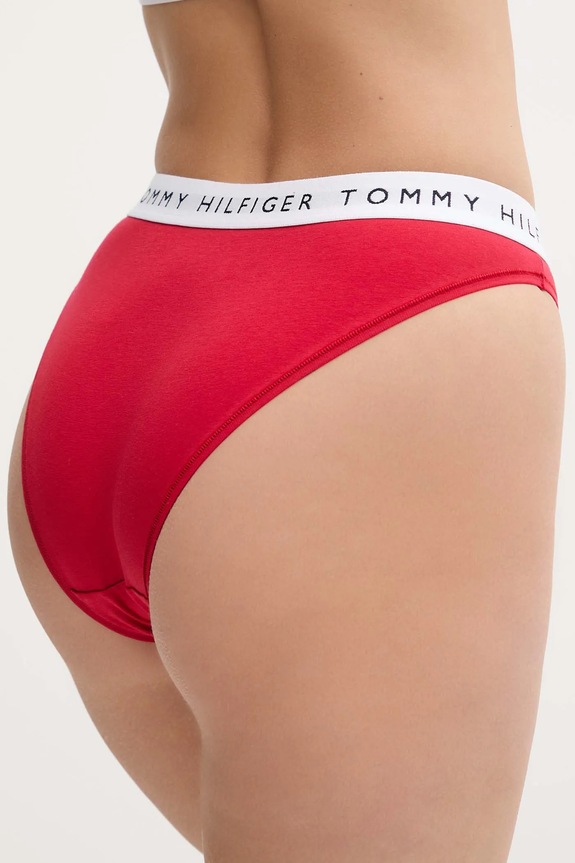 Tommy Hilfiger figi damskie bawełniane z elastanem UW0UW06038 czerwony AA00