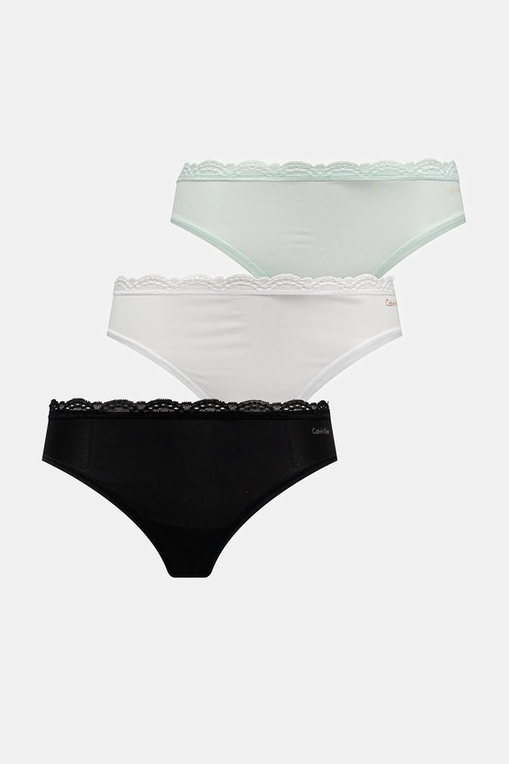 Calvin Klein Underwear tanga női 3-as csomag sima fehér LV00QD5300