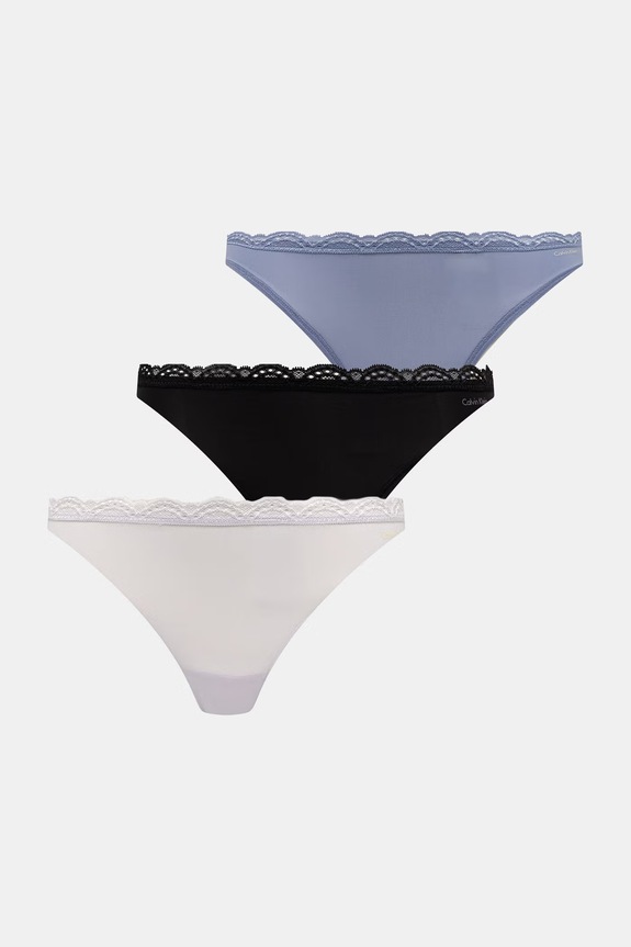 Calvin Klein Underwear stringi damskie 3-pack fioletowy LV00QD5300