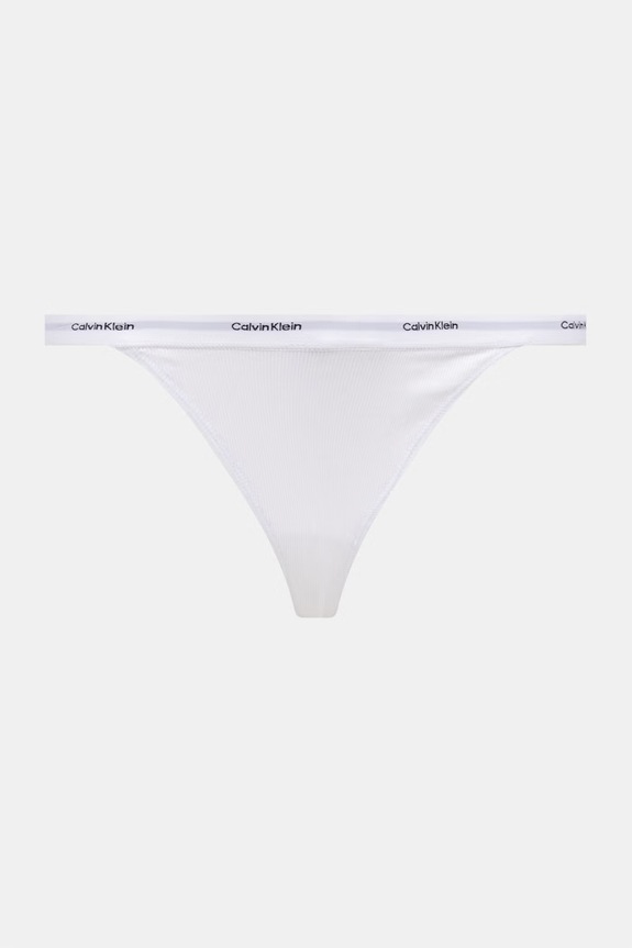 Calvin Klein Underwear tangá dámske bavlnené s elastanom 3-pak LV00QD5308 sivá SS26