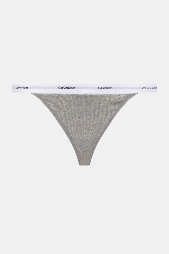 Oblečenie Calvin Klein Underwear tangá dámske bavlnené s elastanom 3-pak LV00QD5308 sivá