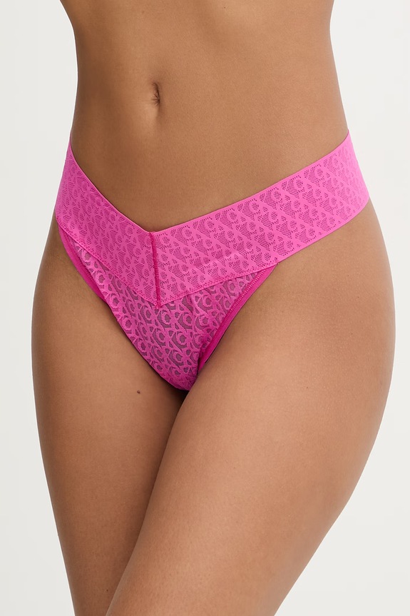Calvin Klein Underwear stringi damskie różowy LV00QD5282
