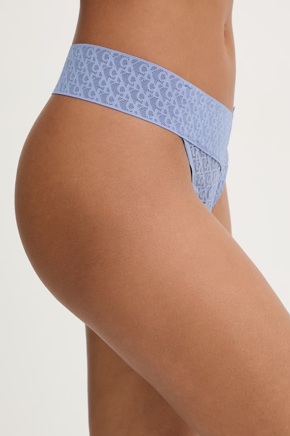 Calvin Klein Underwear tangá dámske LV00QD5282 modrá AA00