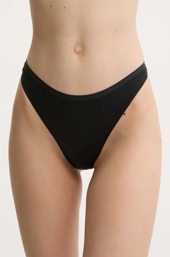 Calvin Klein Underwear stringi dzianina czarny LV00QF7820