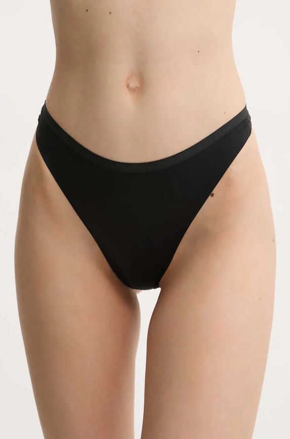Calvin Klein Underwear stringi dzianina czarny LV00QF7820
