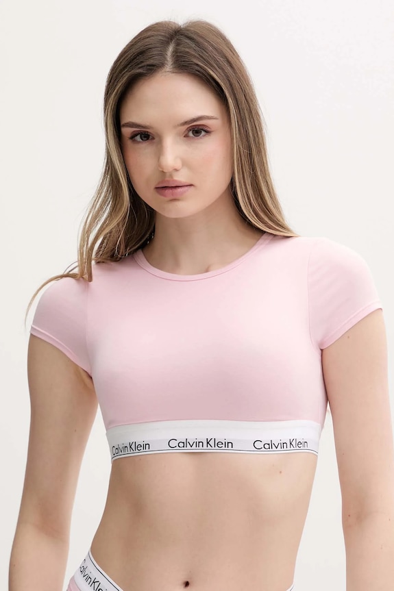 Calvin Klein Underwear t-shirt elasztánnal rózsaszín LV00QF7213
