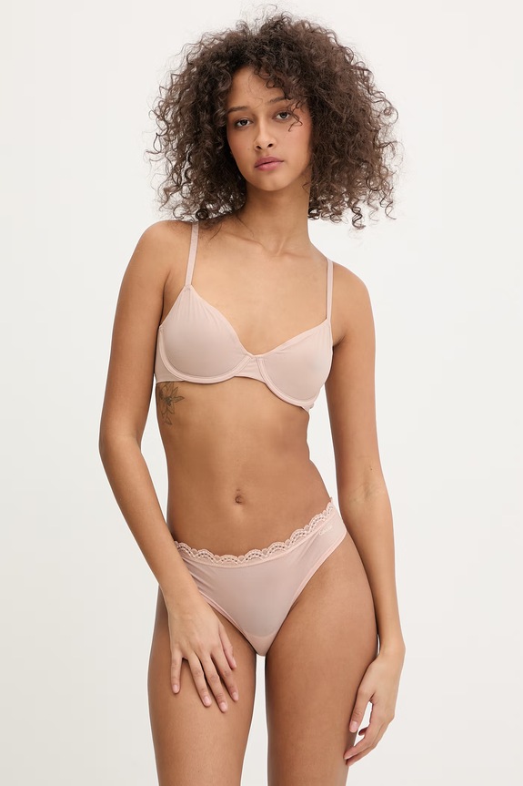 Calvin Klein Underwear chiloți g-string femei LV00QD5270 bej AA00