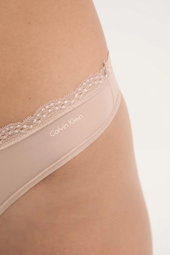 Oblačila Calvin Klein Underwear tangice ženske LV00QD5270 bež